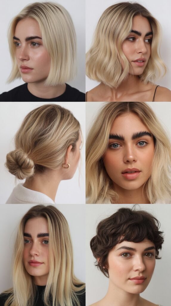 Blonde Hair with Dark Eyebrows: Low-Maintenance Contrast