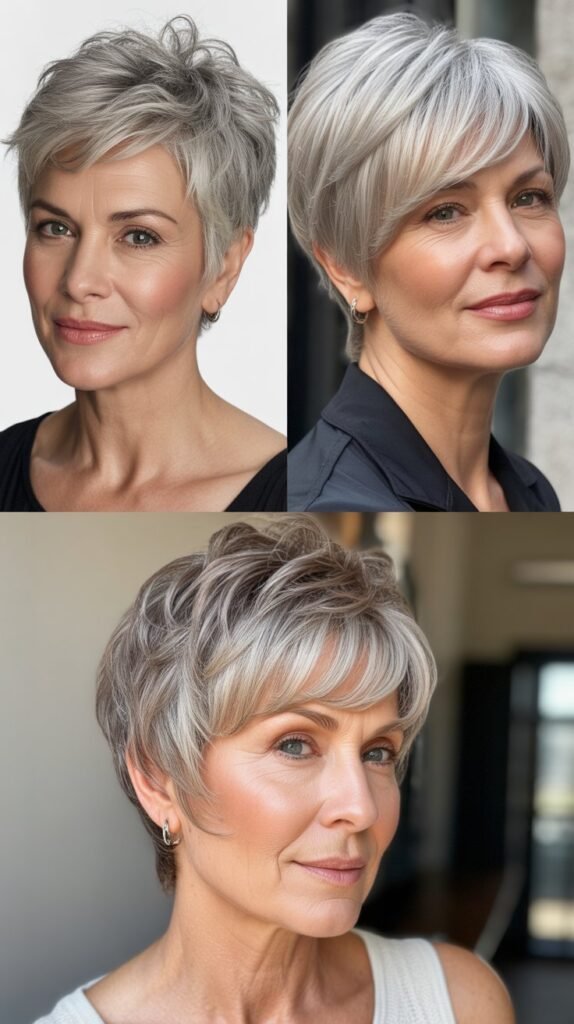 Textured Pixie with Long Bangs