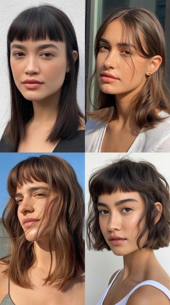 Collarbone Grazing Cut With Micro Bangs