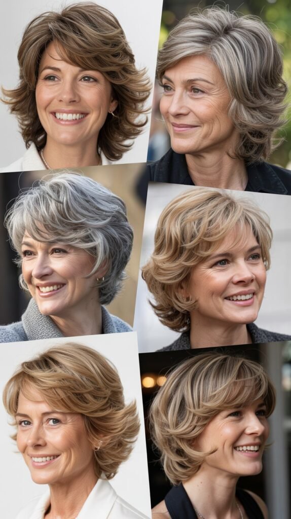  Feathered Layers with Flipped Ends