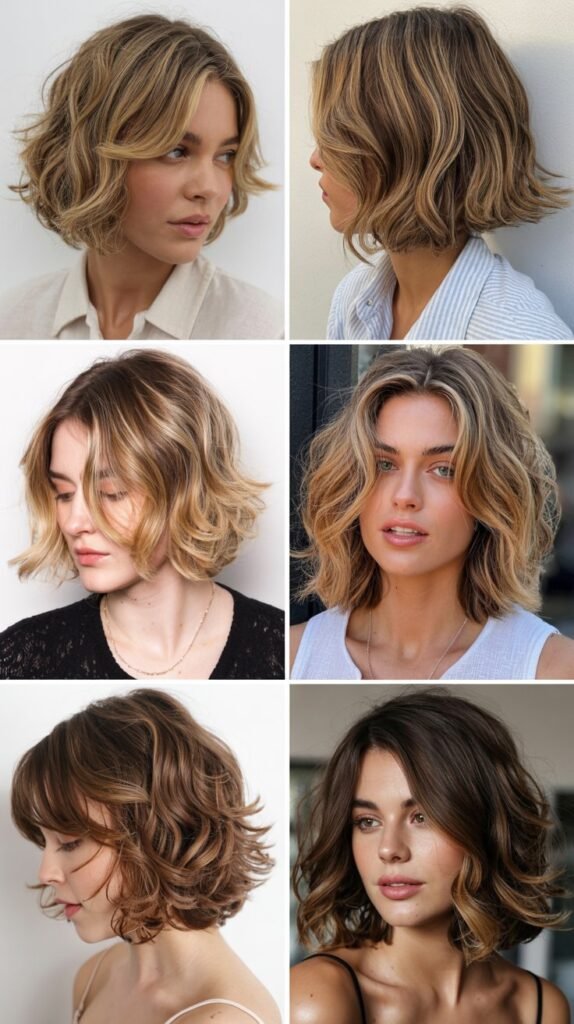  Layered Chin Bob with Beachy Waves