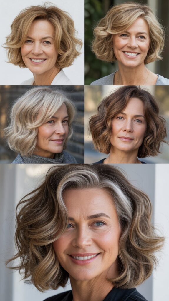 Tousled Bob with Beach Waves