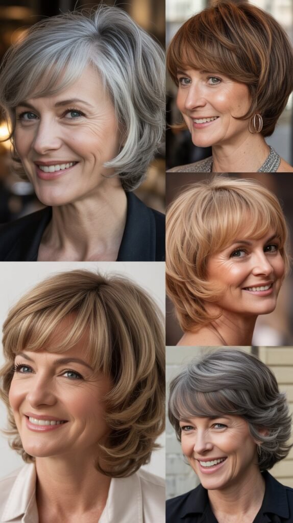 Arched Bangs with Rounded Layers