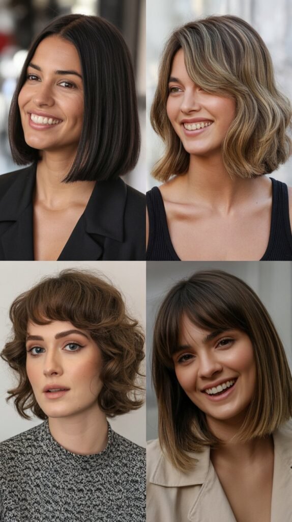 Medium Length With Swoopy Bangs