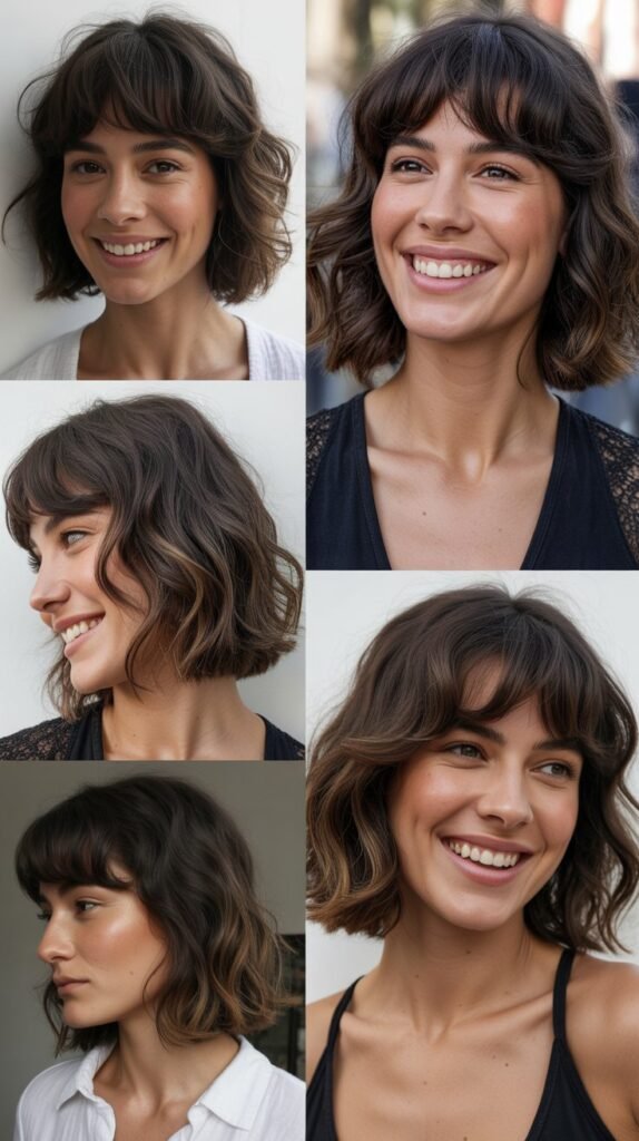  Sleek Straight Cut with Precision Layers and Angled Side Fringe