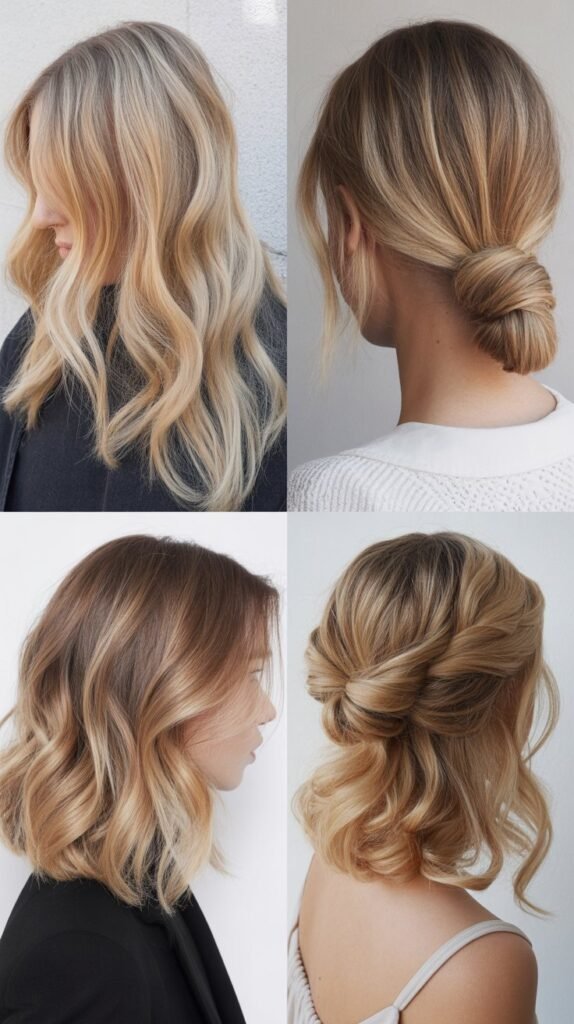 Beige Blonde with Dark Roots