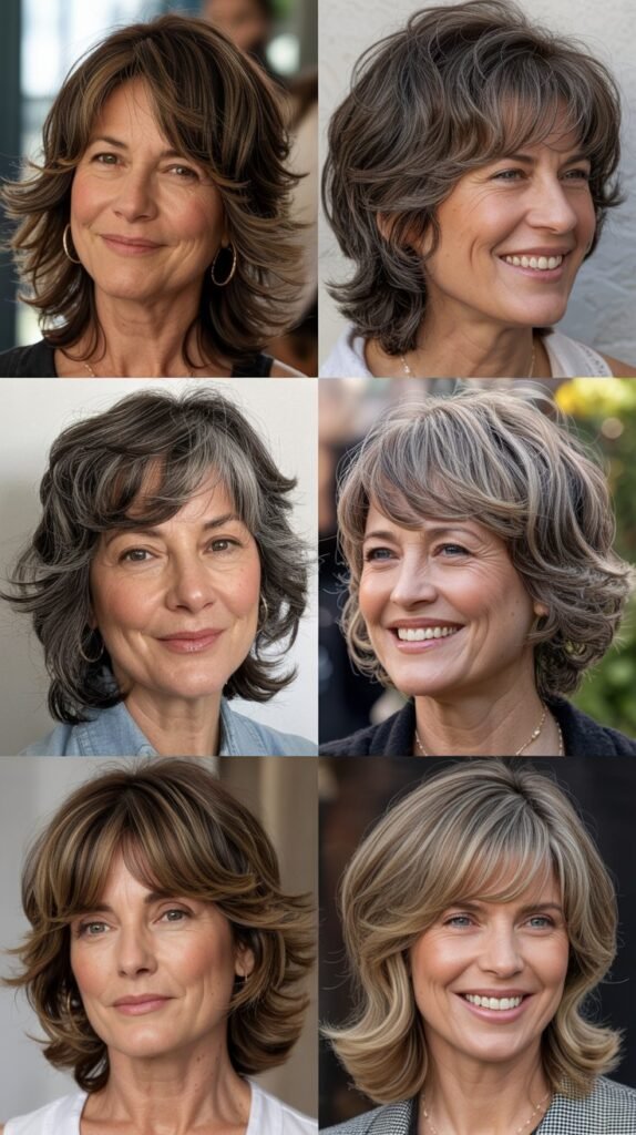 Choppy Shag with Curtain Bangs