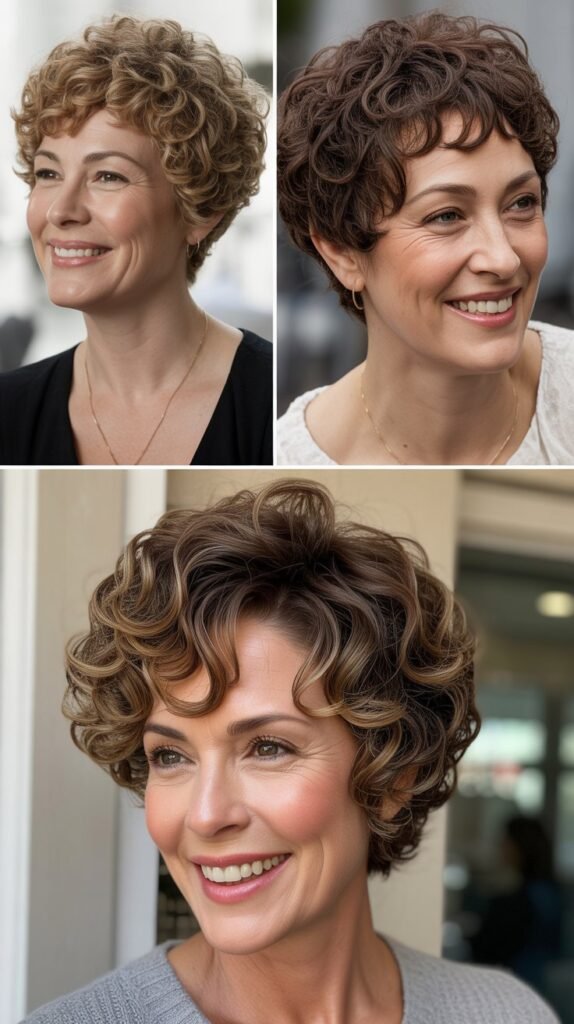  The Curly Pixie Cut with Volume