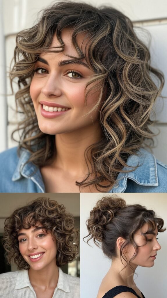  Ash Brown Highlights for Cool-Toned Curls