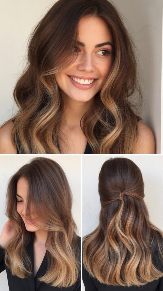 Peekaboo Balayage for Brown Hair