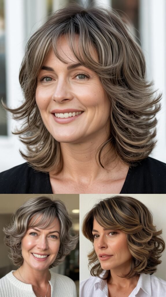  Layered Shag with Curtain Fringe