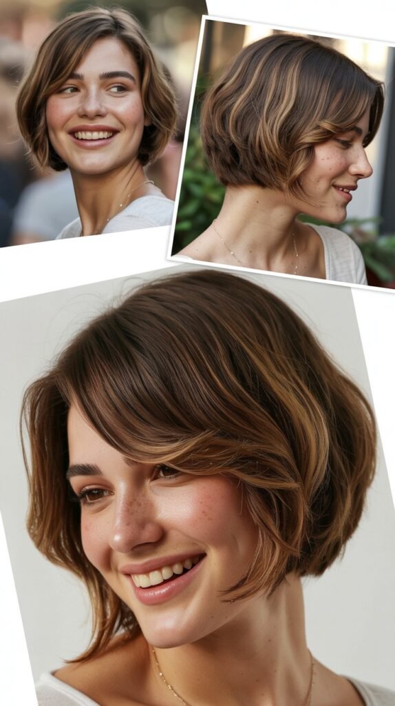  Side Bangs with Graduated Bob