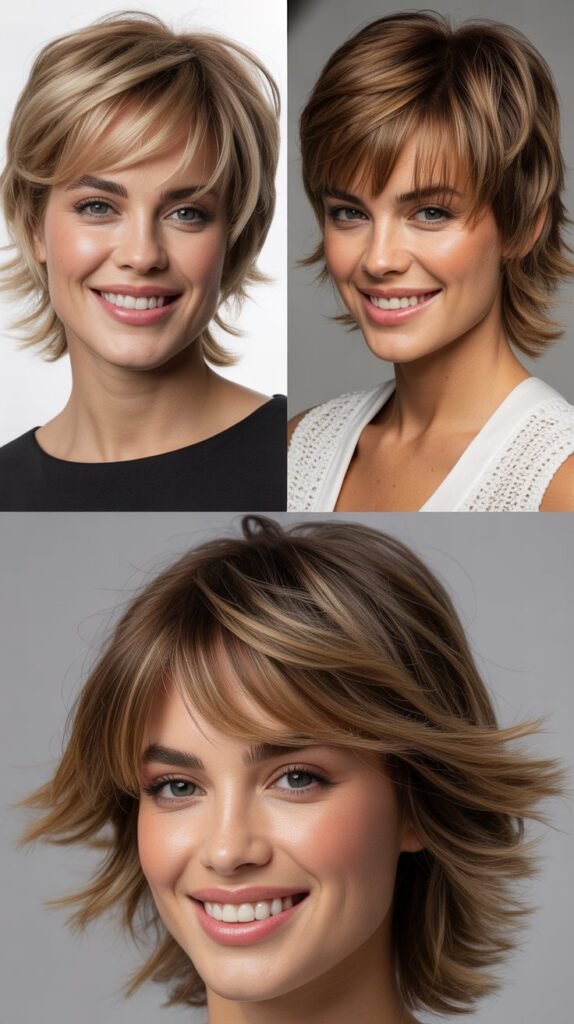 Feathered Bangs with Razor-Cut Layers