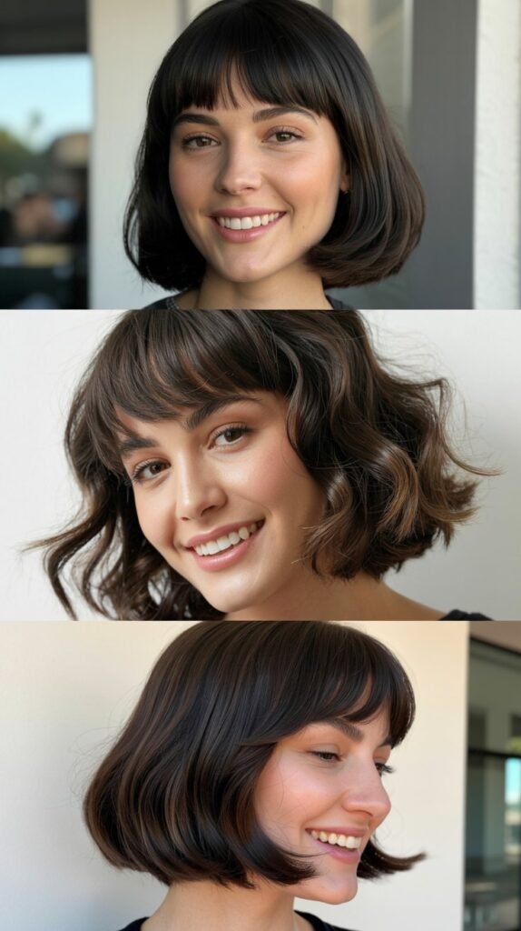 Thick Bangs with A-Line Cut