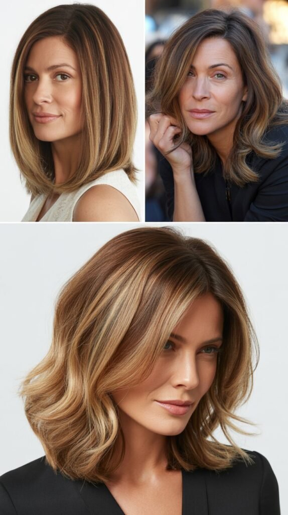 Layered Lob (Long Bob) with Balayage