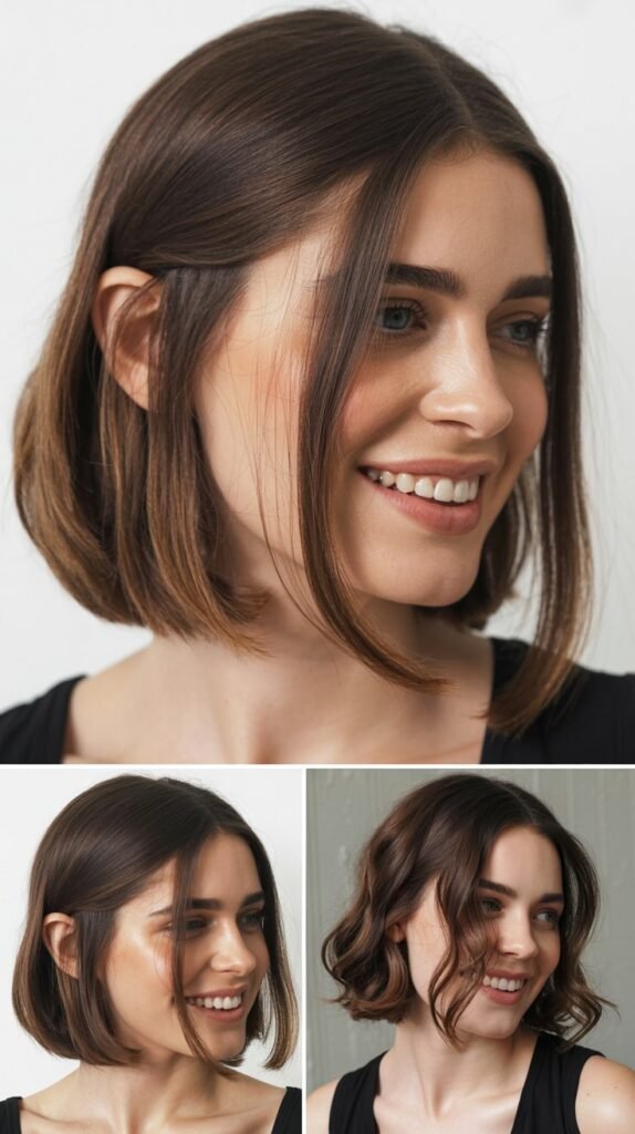  Side-Parted Long Bob