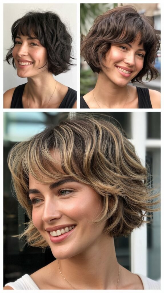 Shaggy Bob with Textured Face-Framing