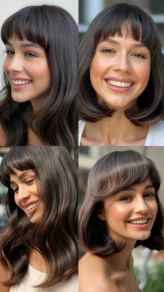 Smooth Blowout with Micro Bangs