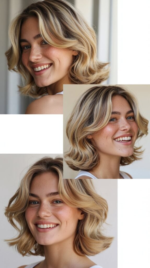  Flaxen Blonde Feathered Lob