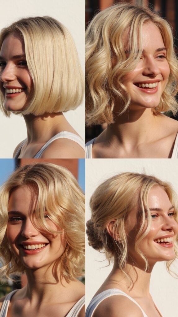  Pearl Blonde Polished Lob