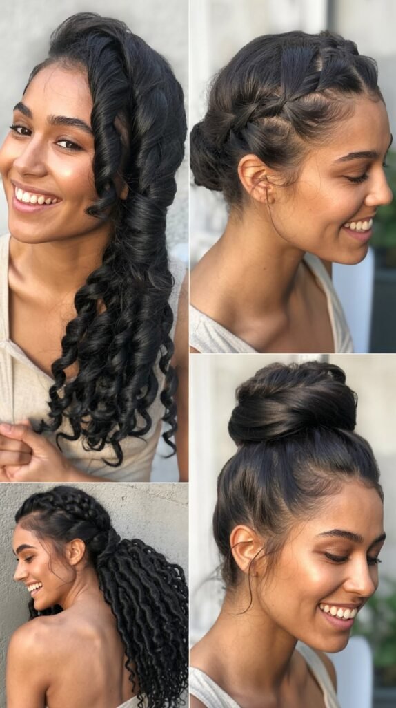 Asymmetrical Twisted Updo