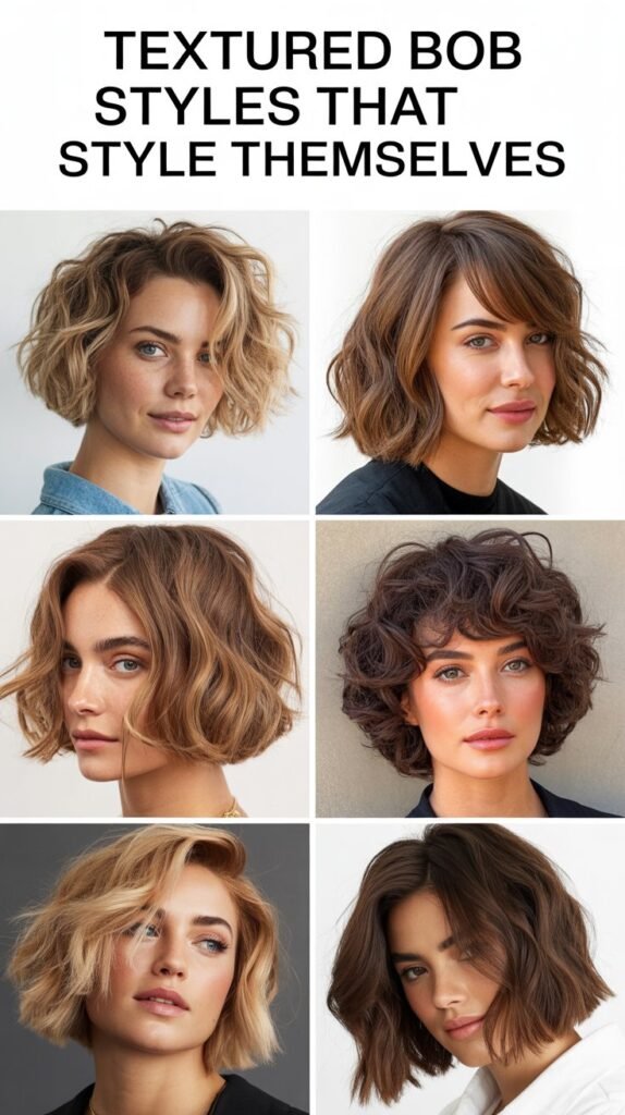 Textured Bob Styles That Style Themselves