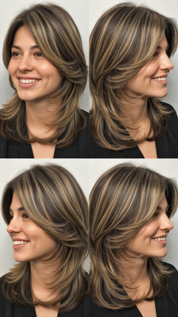 Layered Hair with Natural Roots