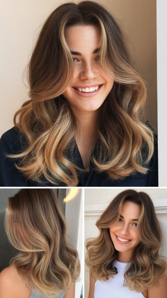 Chocolate Brown Base with Blonde Balayage