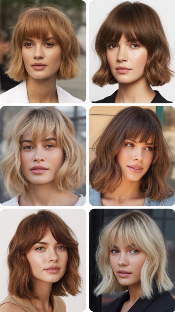Classic Lob With Bardot Bangs