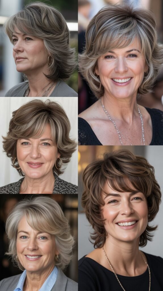 Long Bangs Blended into Face-Framing Layers