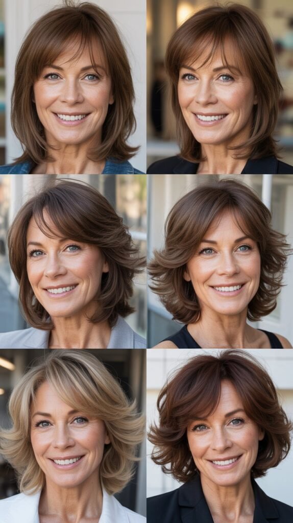 Medium Layers with Brow-Grazing Fringe