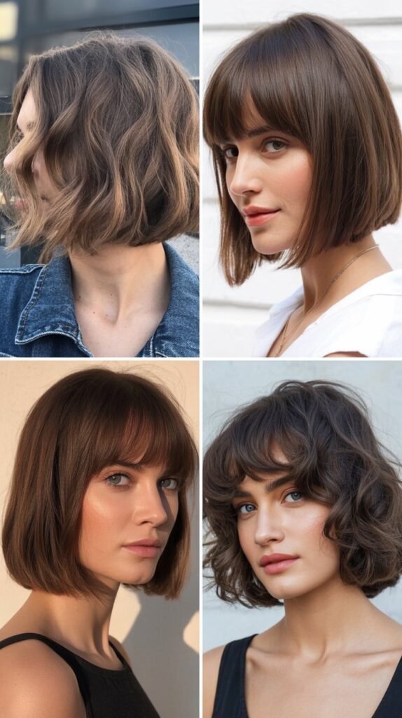 Inverted Bob With Long Face-Framing Bangs