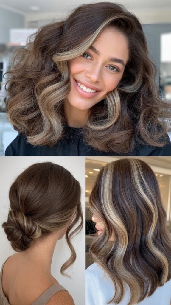 Smoky Brown Cool Money Piece