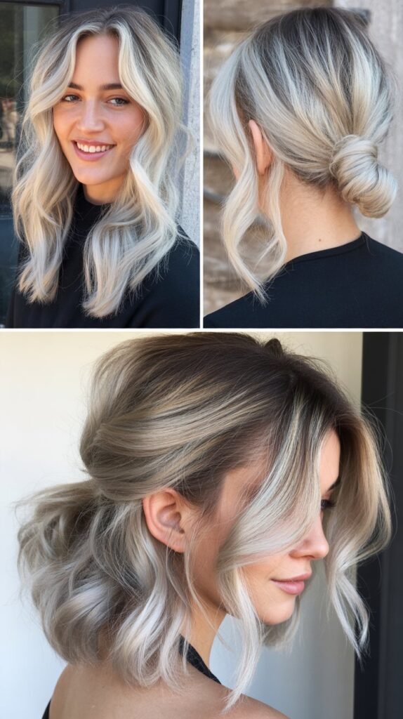  Silver Blonde Edgy Money Piece