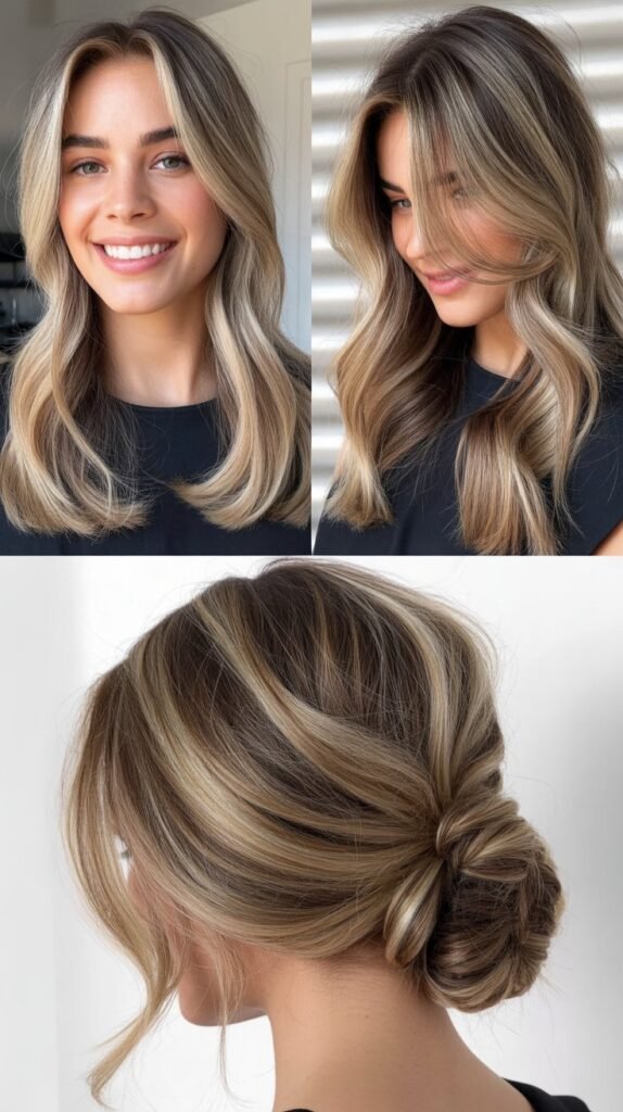 Ash Blonde with Lowlights