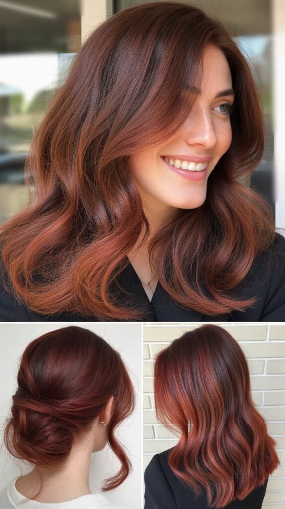 Mahogany Brown with Auburn Balayage