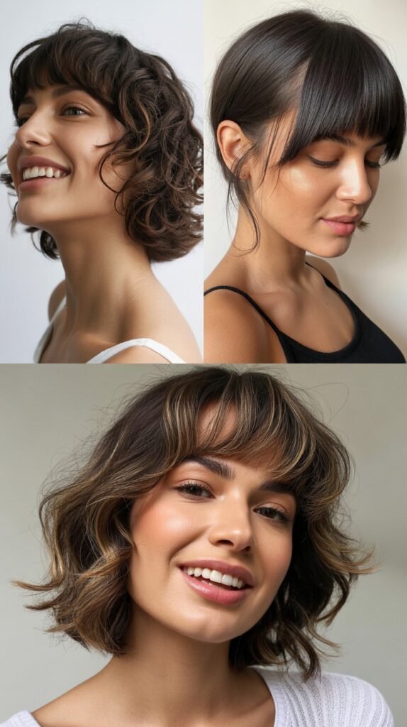 Deconstructed Bob with Long Uneven Bangs