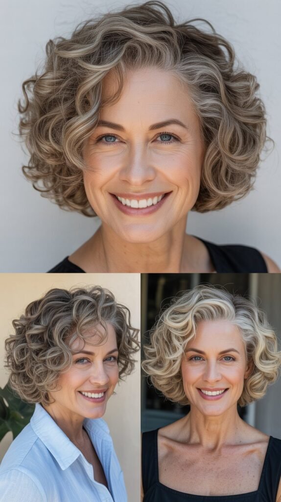 The Curly French Bob