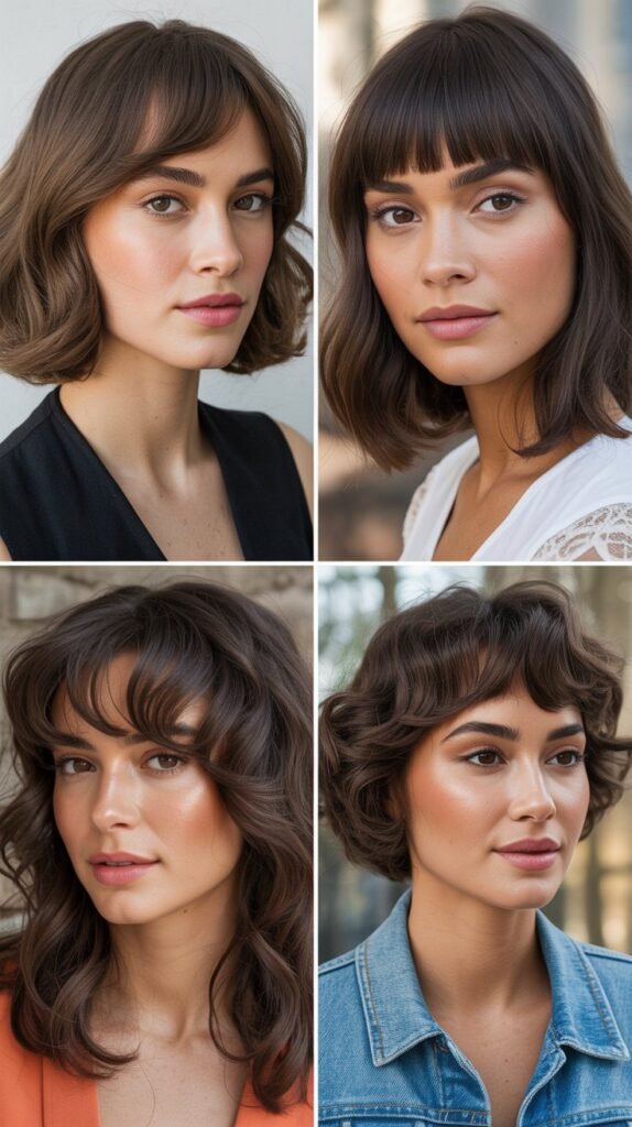 Versatile Bangs with Styling Options