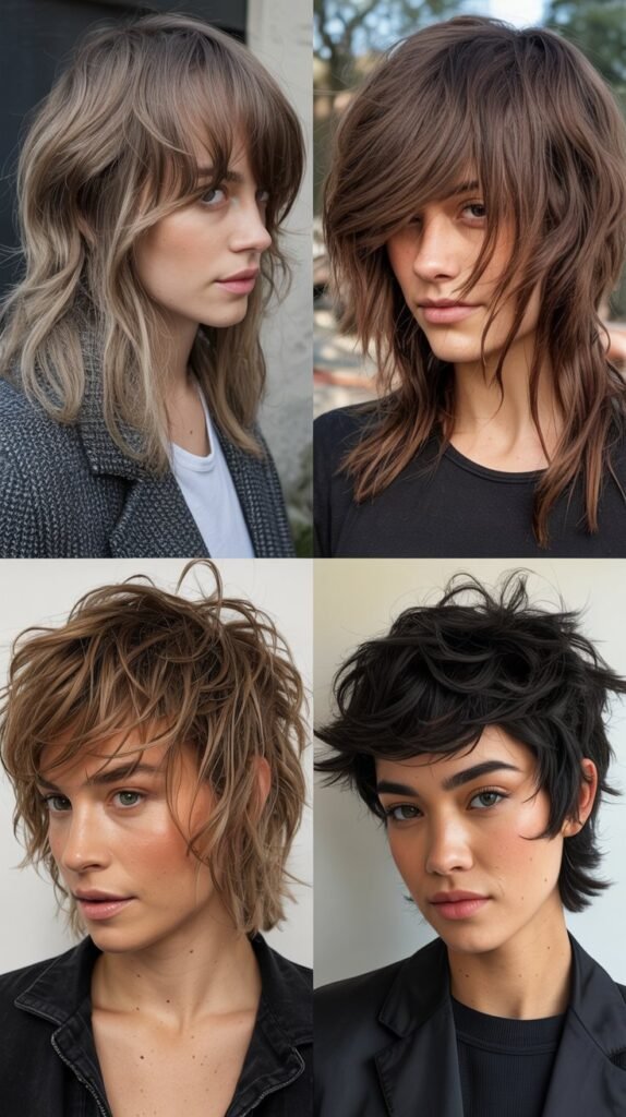  Edgy Wolf Cut with Disconnected Layers