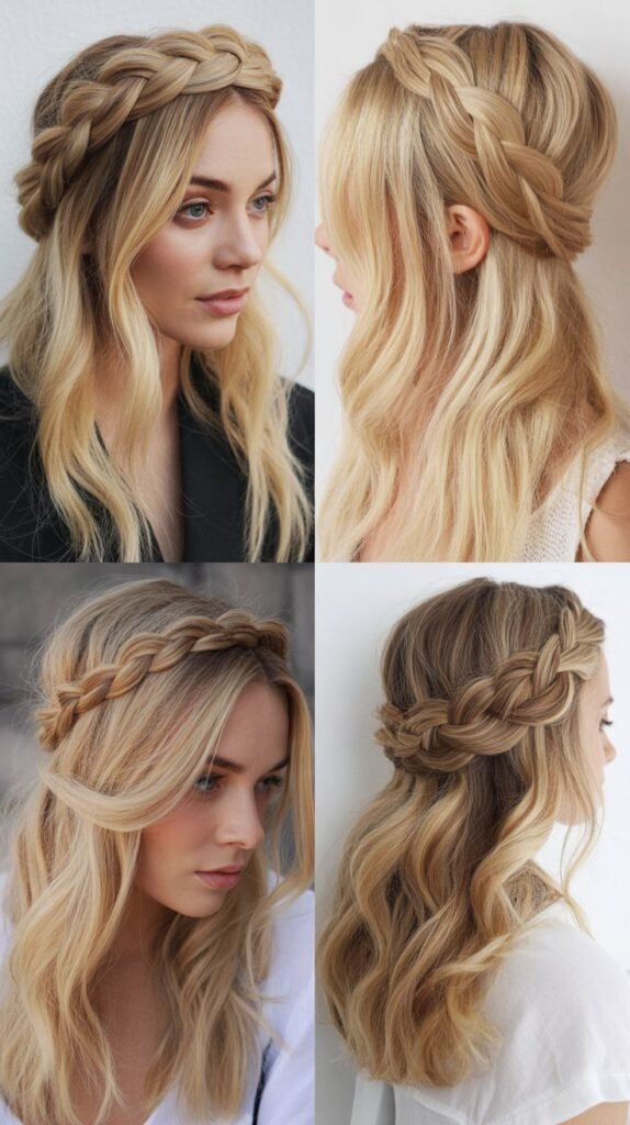 Blonde Braid Crown: Effortless Elegance