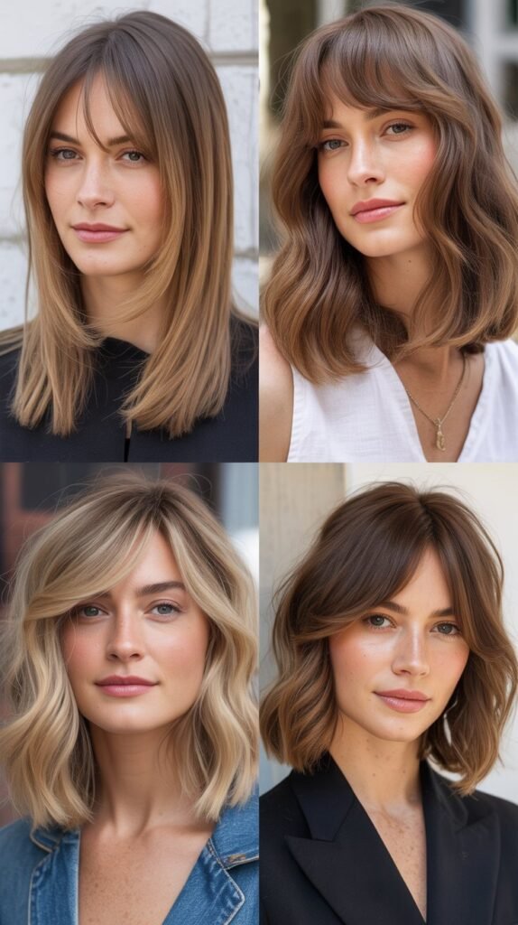  Graduated Long Bob With Swoopy Bangs