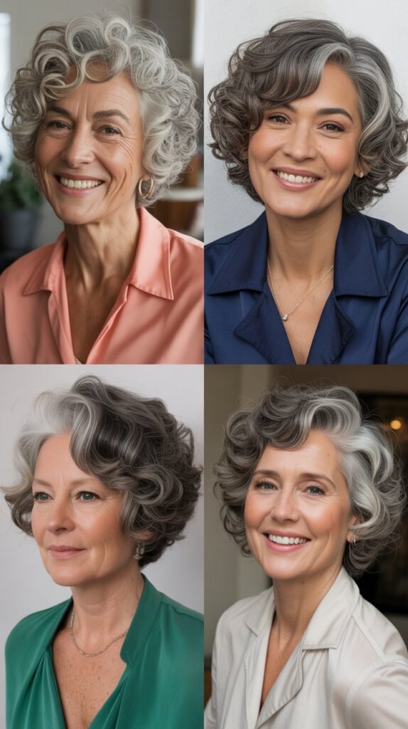 Soft Curls with Tapered Sides