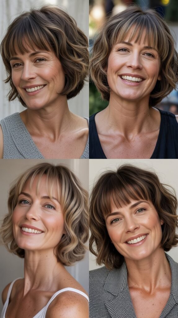 Choppy Bob with Blunt Bangs