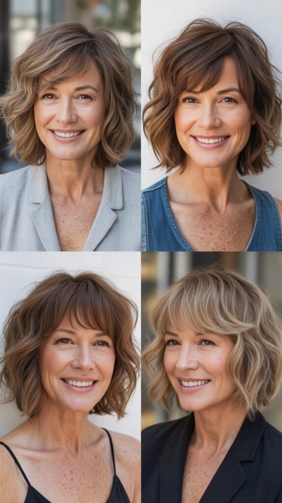  Tousled Midi Cut with Fringe