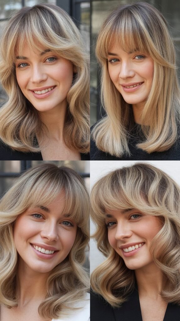 Graduated Fringe with Ash Butter Blonde