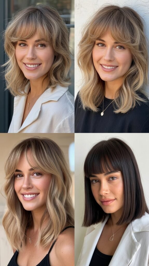 Baby Fringe with Collarbone-Length Layers