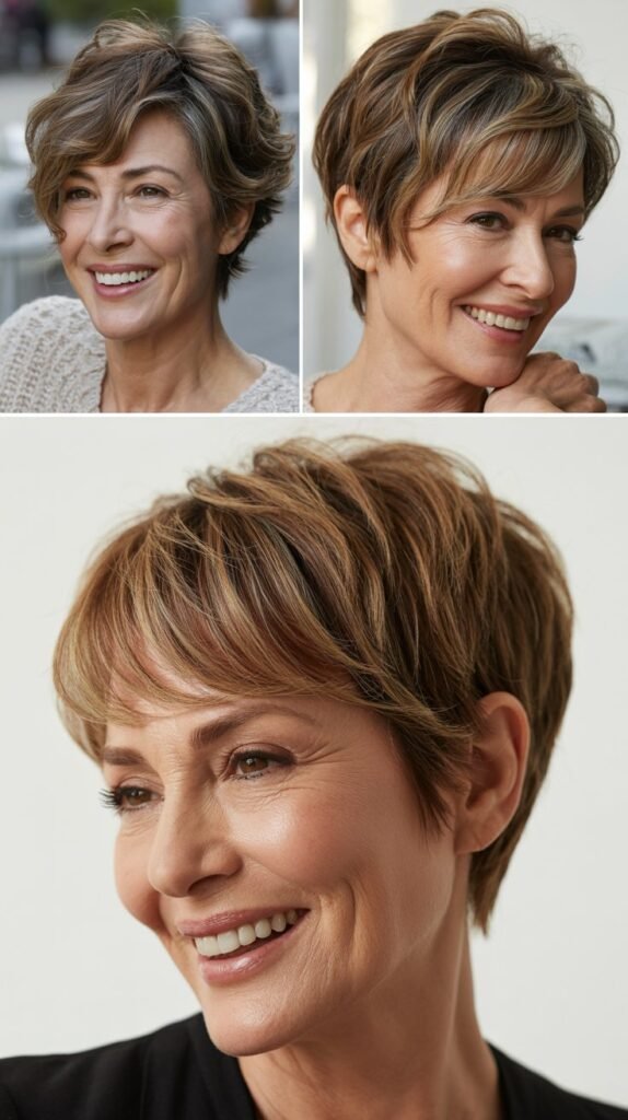 Wispy Pixie with Long Bangs