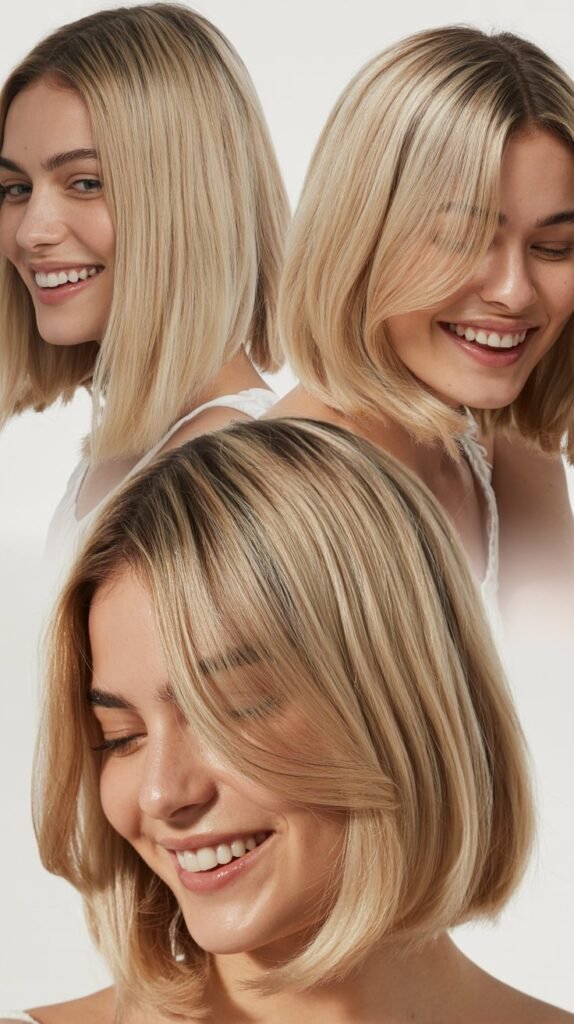 Moonstone Blonde Straight Lob