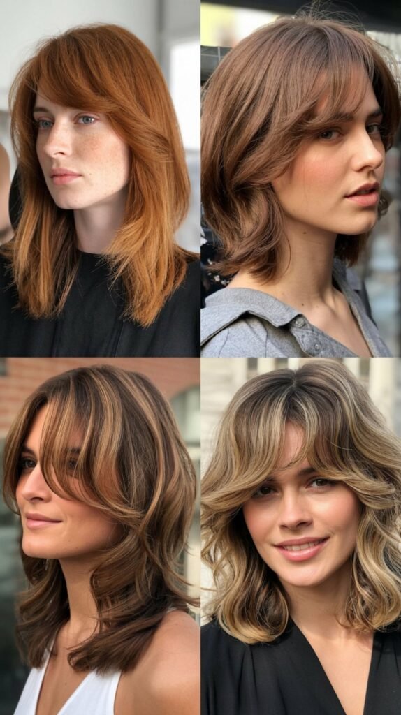  Layered Shoulder-Length Cut with Piece-y Side-Swept Bangs